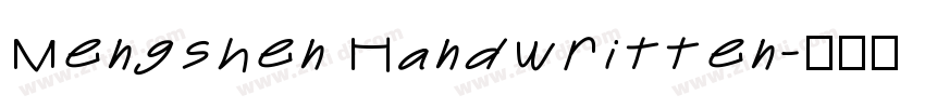 Mengshen Handwritten字体转换